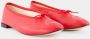 Marine Serre Rode Leren Ballerina's Slip-On Ronde Neus Red Dames - Thumbnail 2