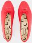 Marine Serre Rode Leren Ballerina's Slip-On Ronde Neus Red Dames - Thumbnail 4