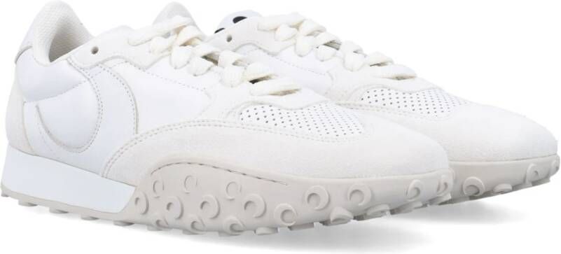 Marine Serre Witte Rode Sneakers Mr Rise Stijl White Dames