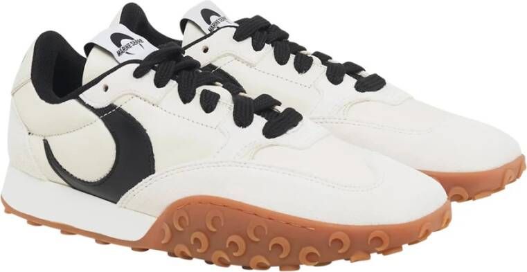 Marine Serre Witte Sneakers met Halve Maan Motief White Dames