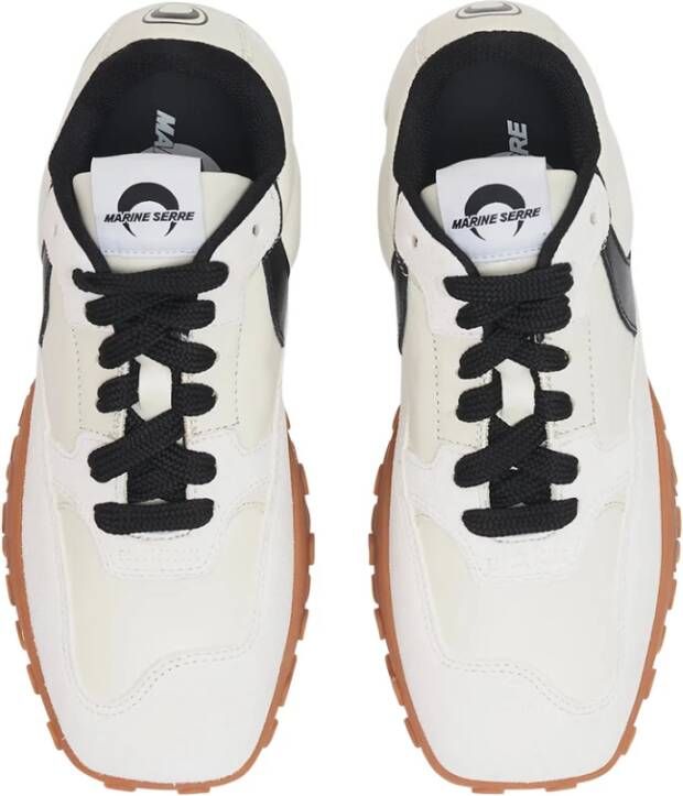 Marine Serre Witte Sneakers met Halve Maan Motief White Dames