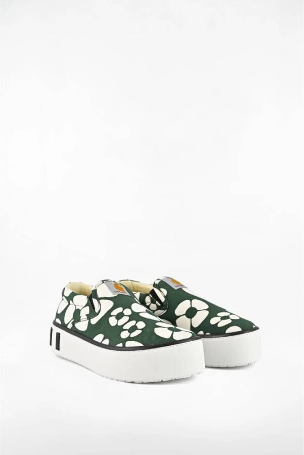 Marni Bloemenprint Slip-On Canvas Sneakers Multicolor Dames