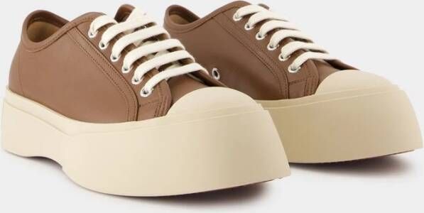 Marni Bruin Leren Veterschoenen Brown Dames