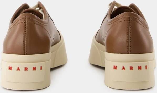 Marni Bruin Leren Veterschoenen Brown Dames