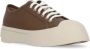 Marni Bruine Leren Sneakers met Contrasterende Details Brown Dames - Thumbnail 4