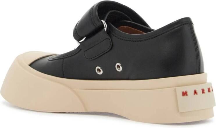 Marni Chunky Platform Leren Mary Jane Sneakers Black Dames