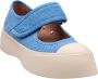 Marni Blauwe Katoenen Platform Sneakers met Band Blue Dames - Thumbnail 7