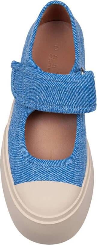 Marni Denim Blauwe Mary Jane Sneakers Blue Dames