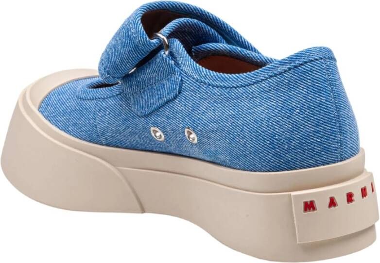 Marni Denim Blauwe Mary Jane Sneakers Blue Dames