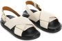 Marni Leren Criss-Cross Platte Sandalen Black Dames - Thumbnail 3