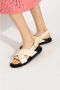 Marni Leren Criss-Cross Platte Sandalen Black Dames - Thumbnail 8