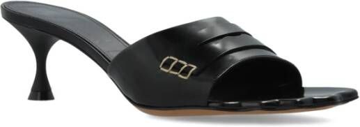 Marni Gehakte pantoffels Black Dames