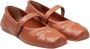 Marni Gestanste Boog Leren Mary Jane Schoenen Brown Dames - Thumbnail 2