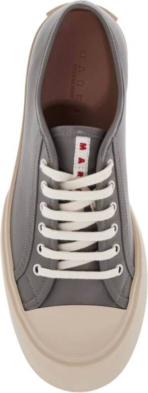 Marni Grijze Kalfsleren Herensneakers Gray Heren