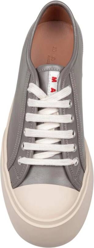 Marni Grijze Leren Veterschoenen met Platform Gray Dames