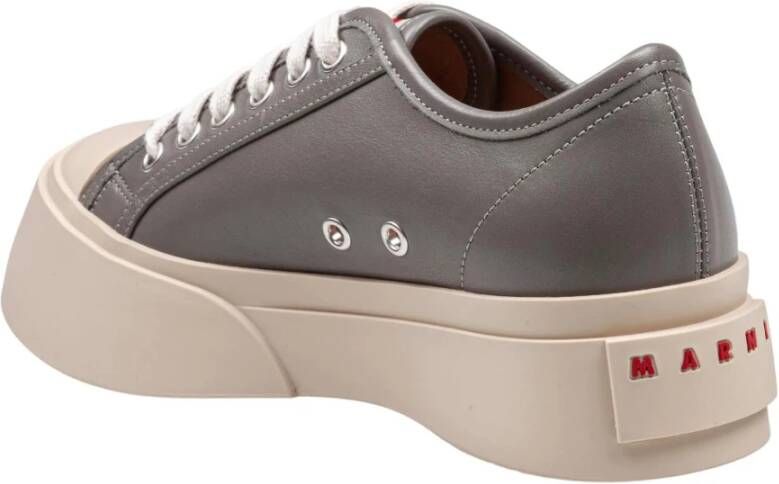 Marni Grijze Leren Veterschoenen met Platform Gray Dames