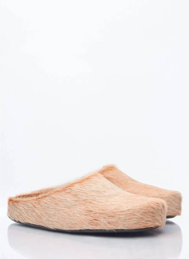 Marni Kalfshaar Fussbett Sabot Mules Beige Heren