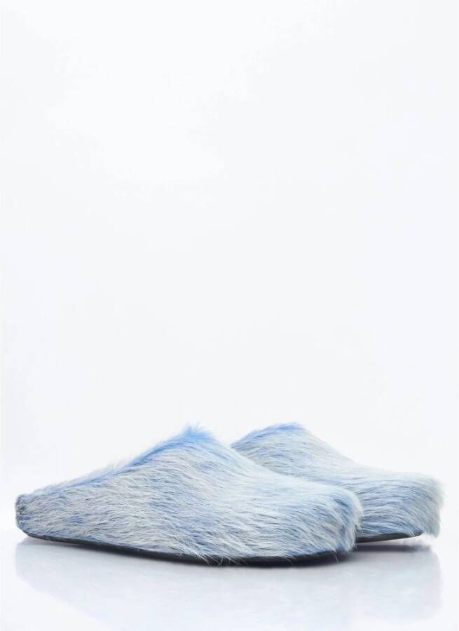 Marni Kalfshaar Fussbett Sabot Mules Blue Heren