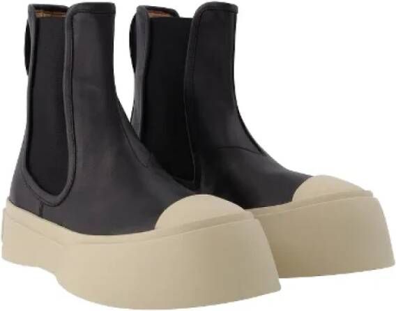 Marni Leather boots Black Dames