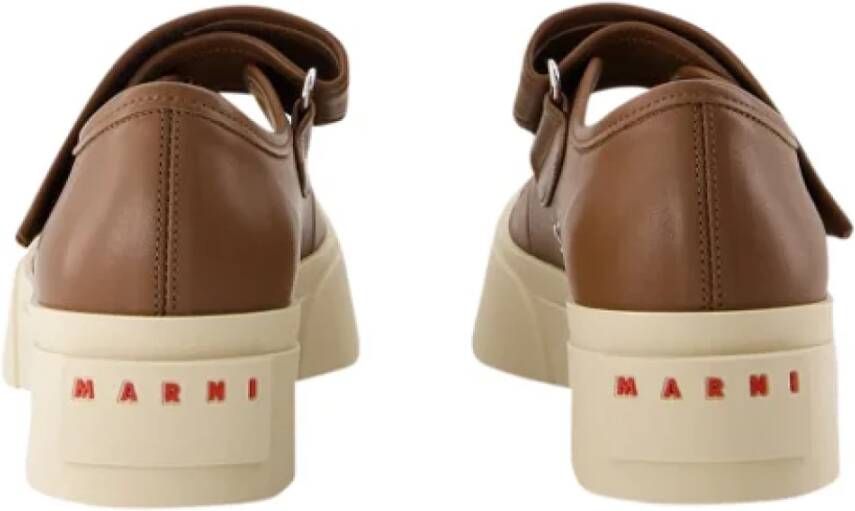 Marni Leather flats Brown Dames