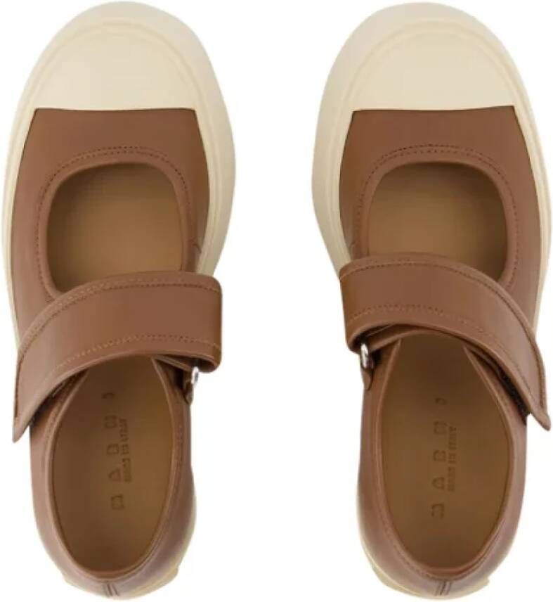 Marni Leather flats Brown Dames