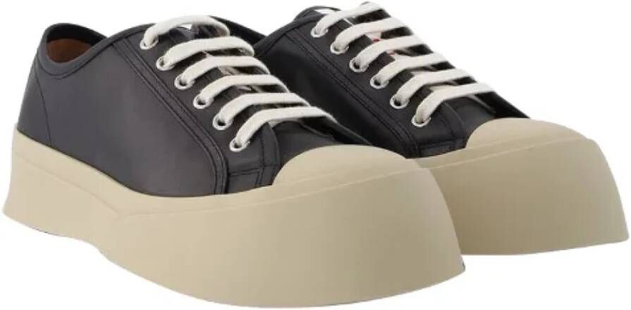 Marni Leather sneakers Black Heren