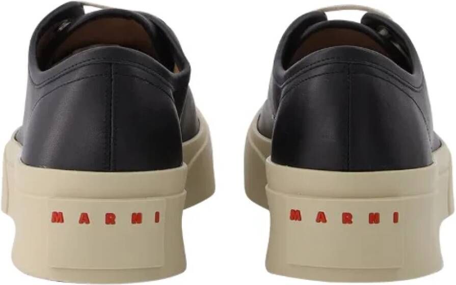 Marni Leather sneakers Black Heren