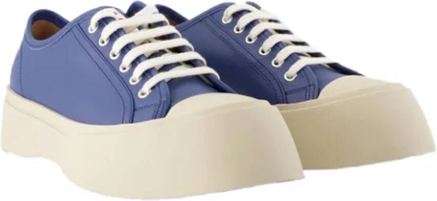 Marni Leather sneakers Blue Heren