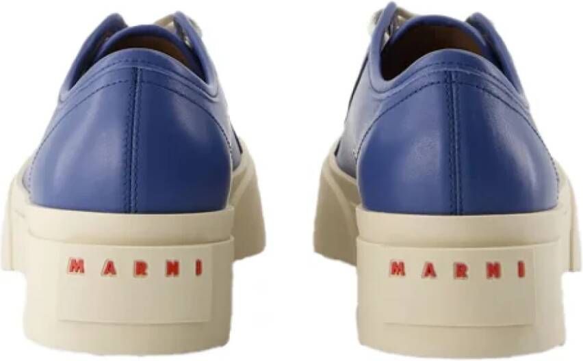 Marni Leather sneakers Blue Heren