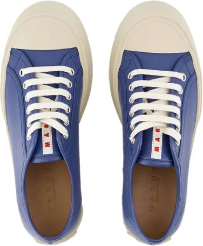 Marni Leather sneakers Blue Heren