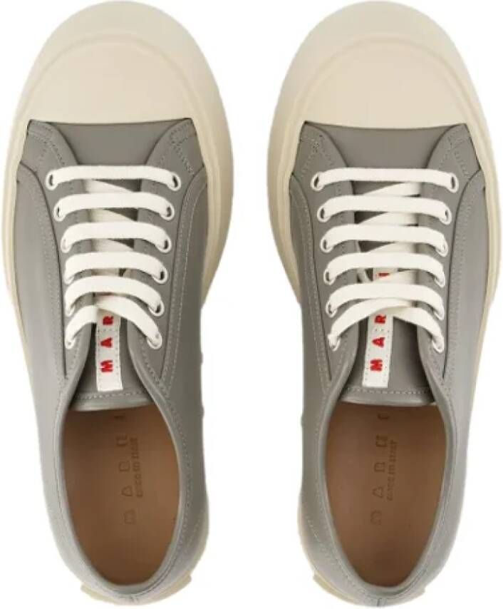 Marni Leather sneakers Gray Heren