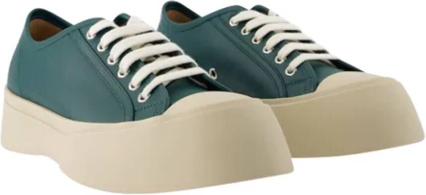 Marni Leather sneakers Green Dames