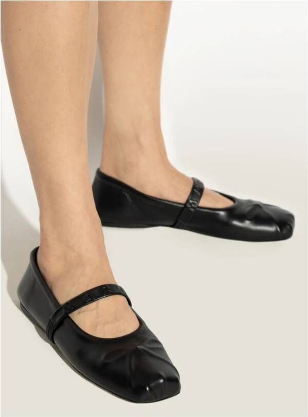 Marni Leren balletflats Black Dames