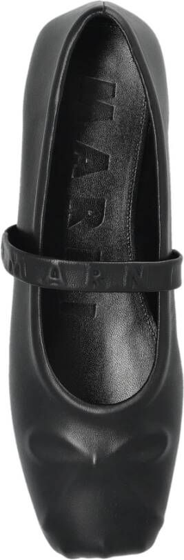 Marni Leren balletflats Black Dames