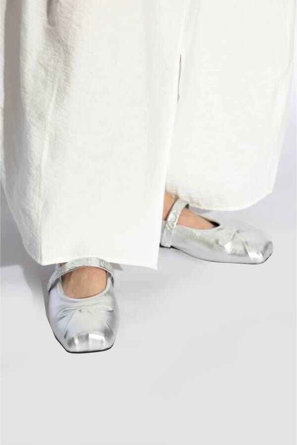 Marni Leren balletflats Gray Dames