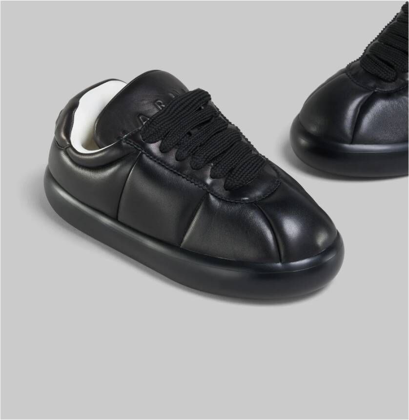 Marni Leren bigfoot 2.0 sneaker Black Heren