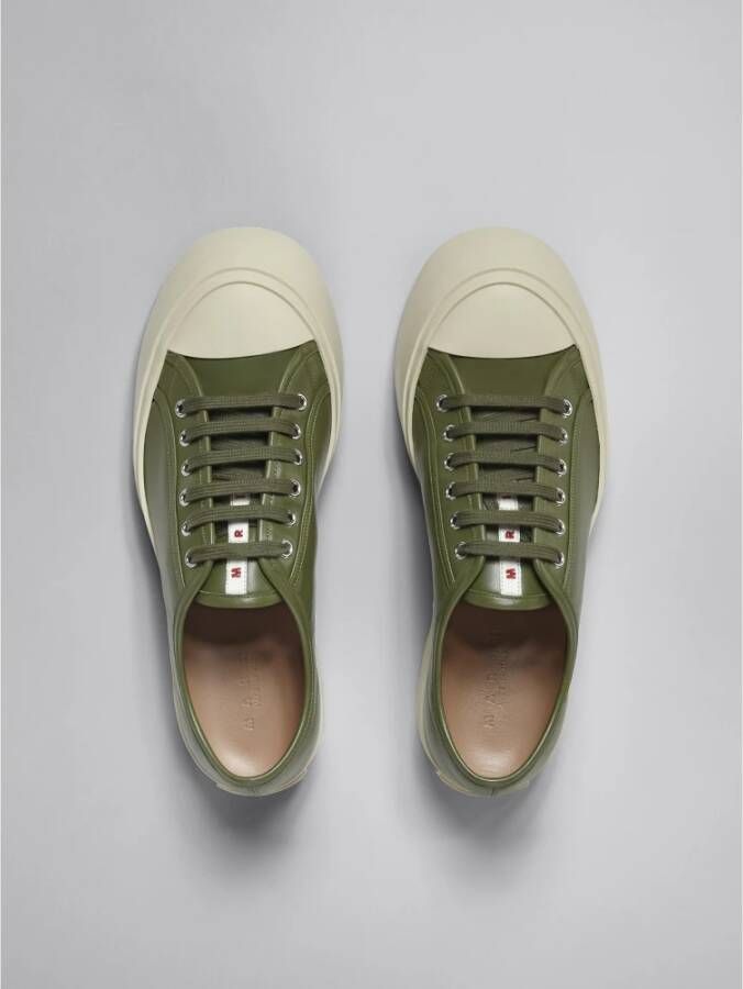 Marni Leren Chunky Sole Sneakers Green Heren