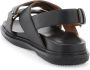 Marni Leren sandalen met kruisbanden Black Dames - Thumbnail 3