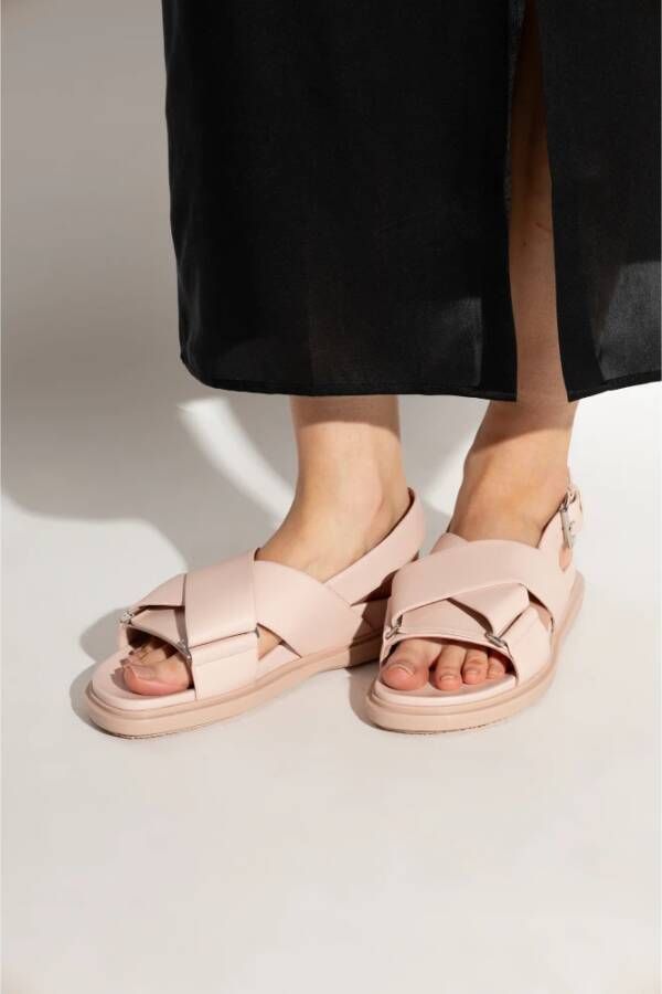 Marni Leren sandalen Pink Dames