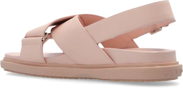 Marni Leren sandalen Pink Dames