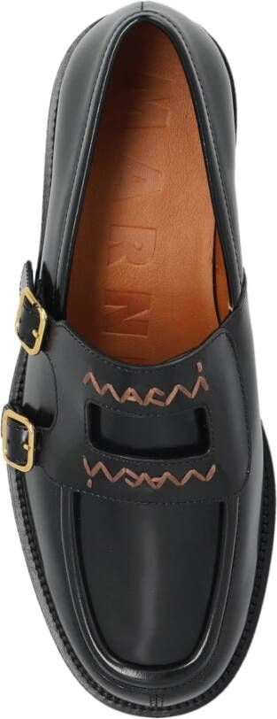 Marni Leren schoenen Black Dames