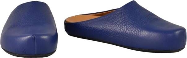 Marni Leren schoenen met rubberen zool Blue Heren