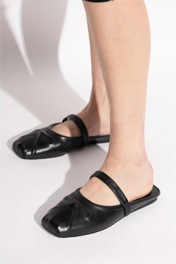 Marni Leren slides Black Dames