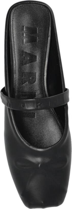 Marni Leren slides Black Dames