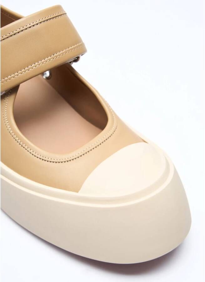 Marni Platform Mary Jane Sneakers Beige Dames