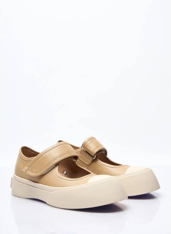 Marni Platform Mary Jane Sneakers Beige Dames