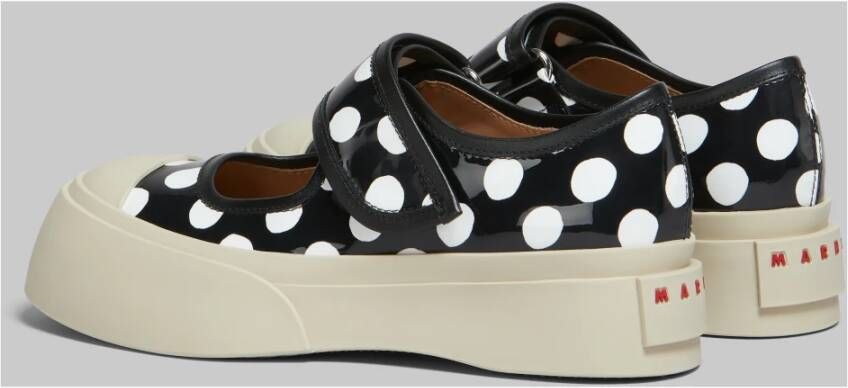 Marni Polka Dot Platform Sneakers Black Dames