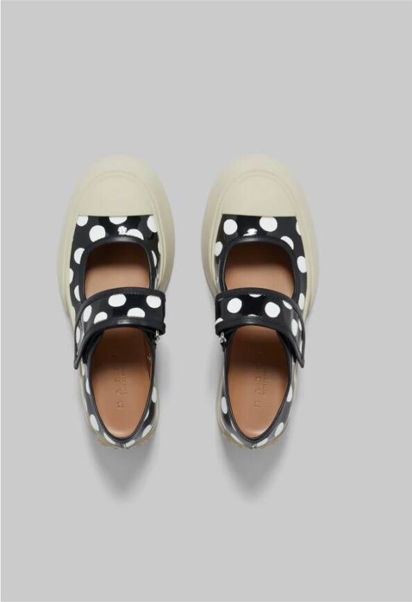 Marni Polka Dot Platform Sneakers Black Dames