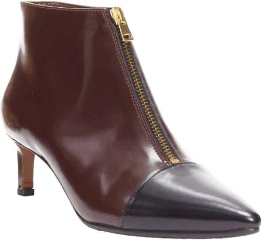 Marni Pre-owned Leather boots Brown Dames