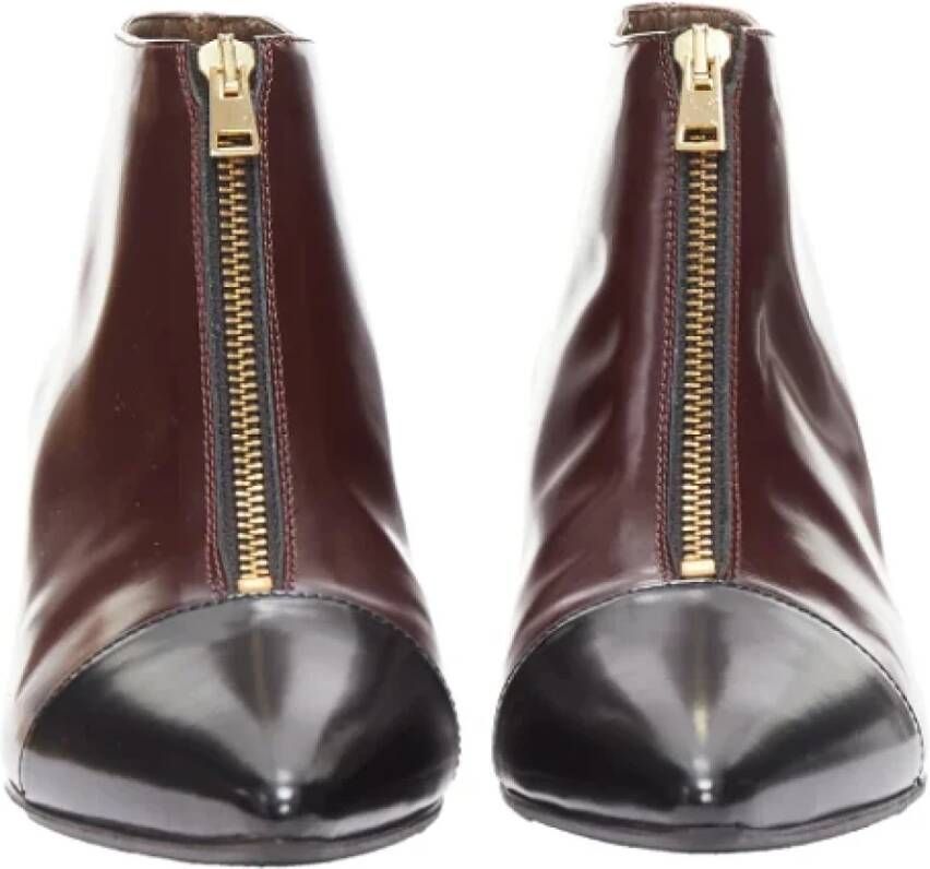 Marni Pre-owned Leather boots Brown Dames